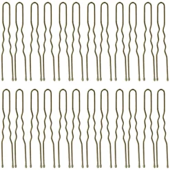 24 Épingles ondulées courtes bronze