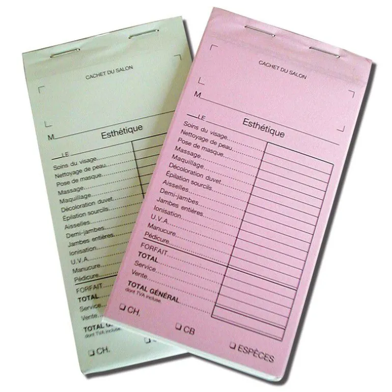 Carnet de facturation esthétique