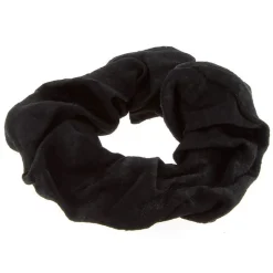 Chouchou en coton satiné noir