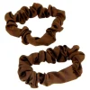 Chouchous satinés fins x 2 marron