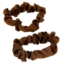 Chouchous satinés fins x 2 marron