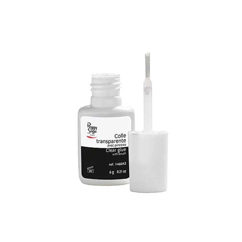 Colle transparente pour capsules et pansements avec pinceau 6g