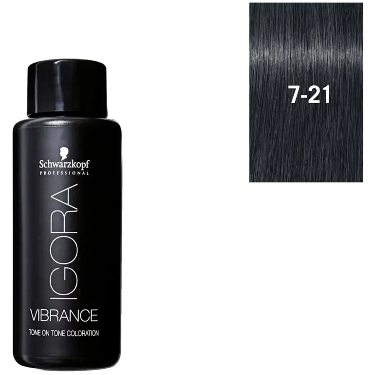 Coloration demi-permanente Igora Vibrance 7-21 ashy cedar