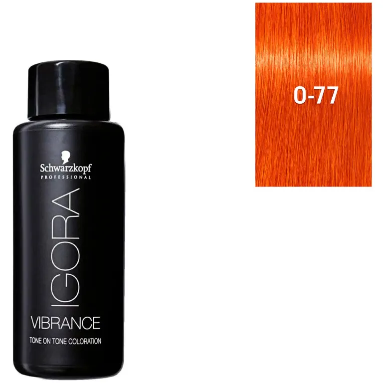 Coloration demi-permanente Igora Vibrance 0-77 booster cuivré