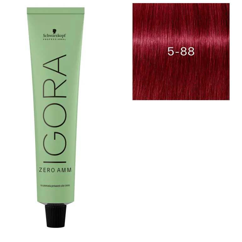 Coloration Igora Zero Amm 5-88 châtain clair rouge extra
