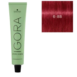 Coloration Igora Zero Amm 6-88 blond foncé rouge extra