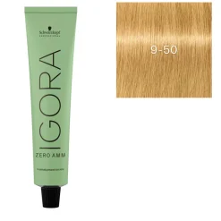 Coloration Igora Zero Amm 9-50 blond très clair cover doré