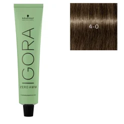 Coloration Igora Zero Amm 4-0 châtain naturel