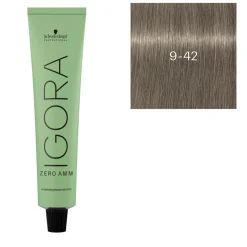 Coloration Igora Zero Amm 9-42 blond très clair beige irisé