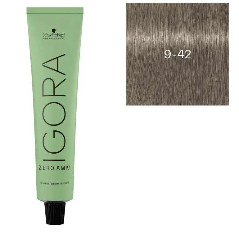Coloration Igora Zero Amm 9-42 blond très clair beige irisé