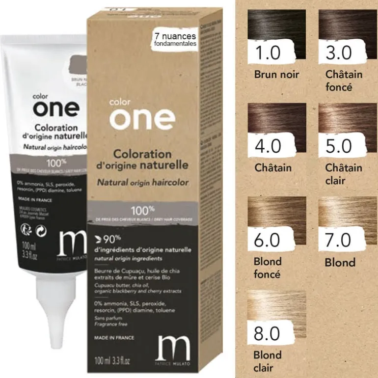 Coloration naturelle Color One Fondamentale 8.0 blond clair