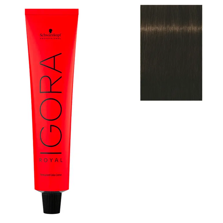 Coloration permanente Igora Royal 4-63 châtain chocolat mat