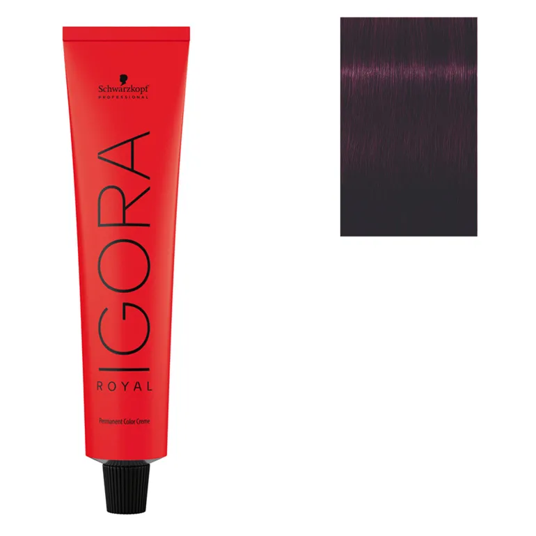 Coloration permanente Igora Royal 5-99 châtain clair violet extra