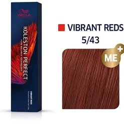 Coloration permanente Koleston Perfect Me+ 5/43 châtain clair cuivré doré