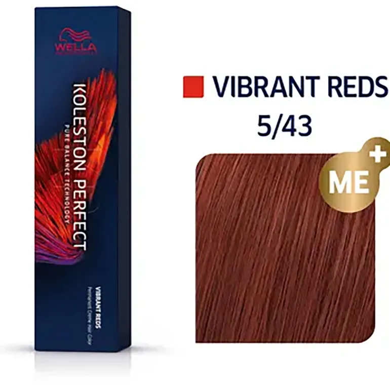 Coloration permanente Koleston Perfect Me+ 5/43 châtain clair cuivré doré