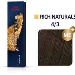 Coloration permanente Koleston Perfect Me+ 4/3 châtain doré