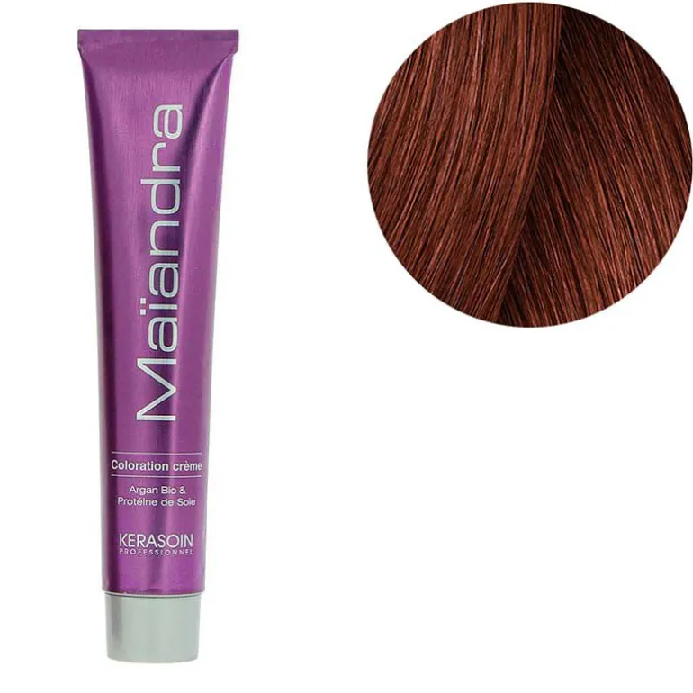 Coloration permanente Maïandra 6.44 blond foncé cuivré intense