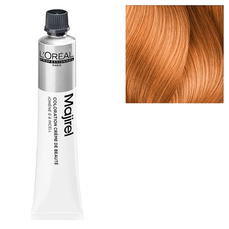 Coloration permanente Majirel 8.04 blond clair naturel cuivré