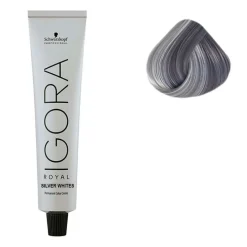 Coloration pour cheveux blancs et gris Igora Royal Silver White gris lilas