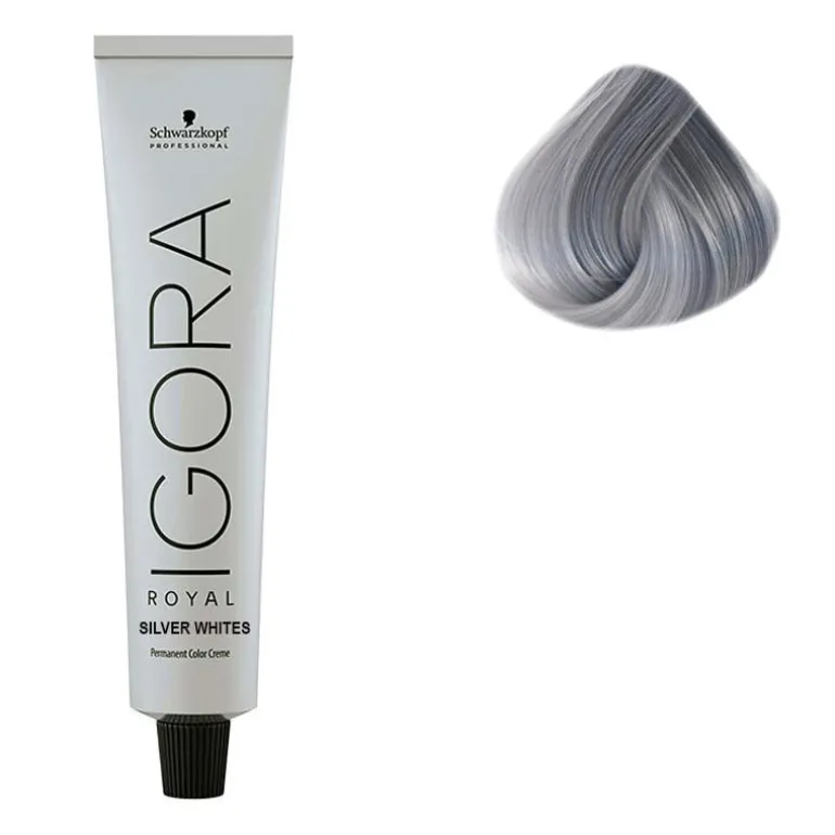 Coloration pour cheveux blancs et gris Igora Royal Silver White argent