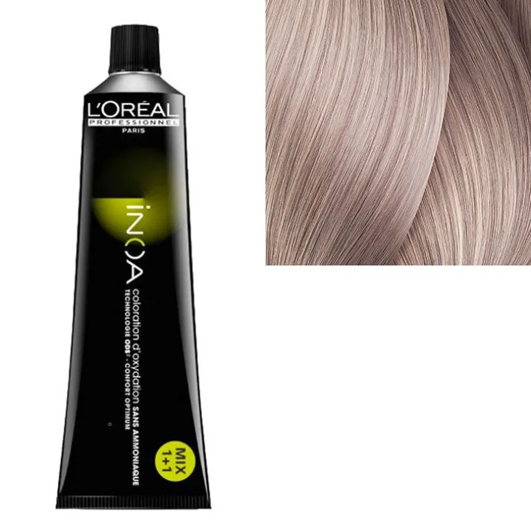 Coloration sans ammoniaque Inoa 10.21 blond très très clair irisé cendré