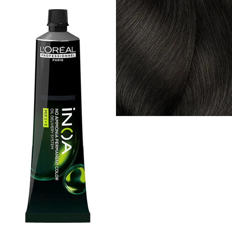 Coloration sans ammoniaque Inoa 5.0 châtain clair ultra profond fondamentale