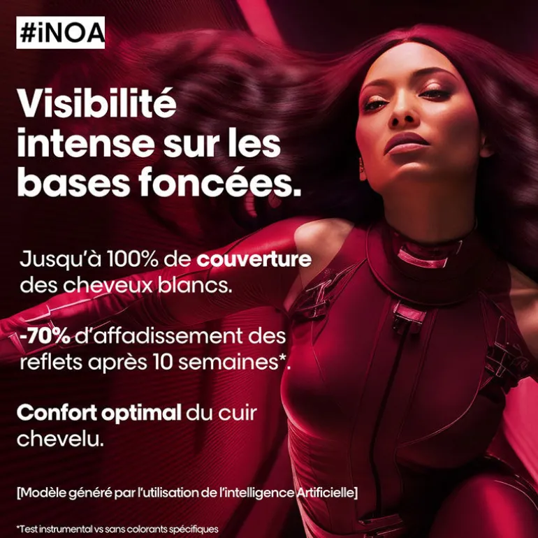 Coloration sans ammoniaque Inoa 5.26 châtain clair irisé rouge