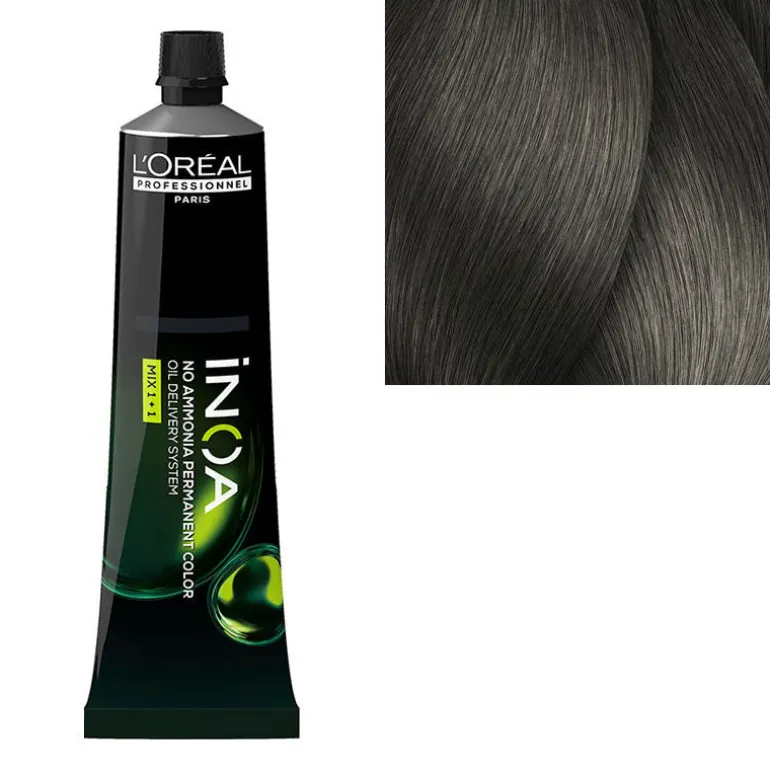 Coloration sans ammoniaque Inoa 7.17 blond cendré mat