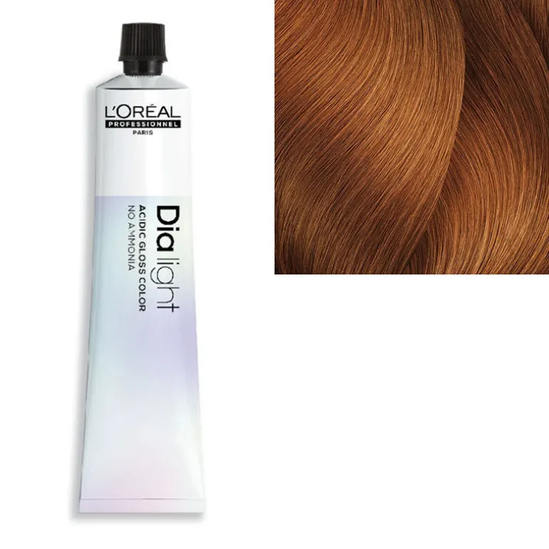 Coloration ton sur ton Dialight Acidic Gloss Color 8.43 blond clair cuivré doré