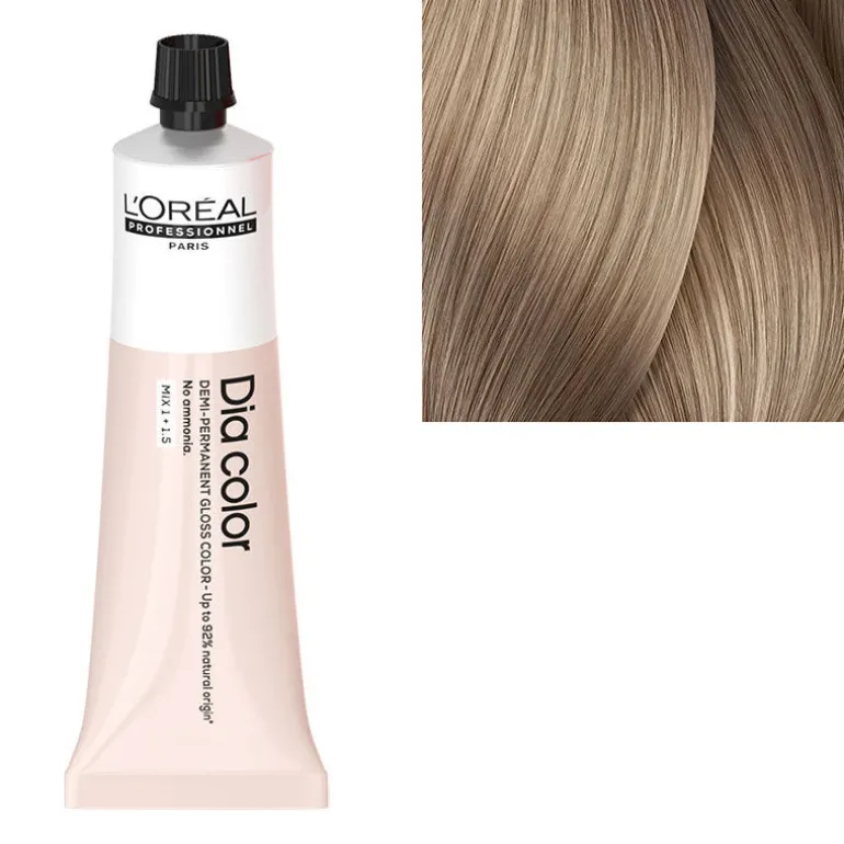 Coloration ton sur ton Dia Color 9.82 blond très clair moka irisé