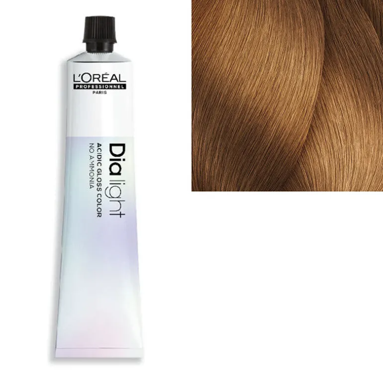 Coloration ton sur ton Dialight Acidic Gloss Color 8.34 blond clair doré cuivré