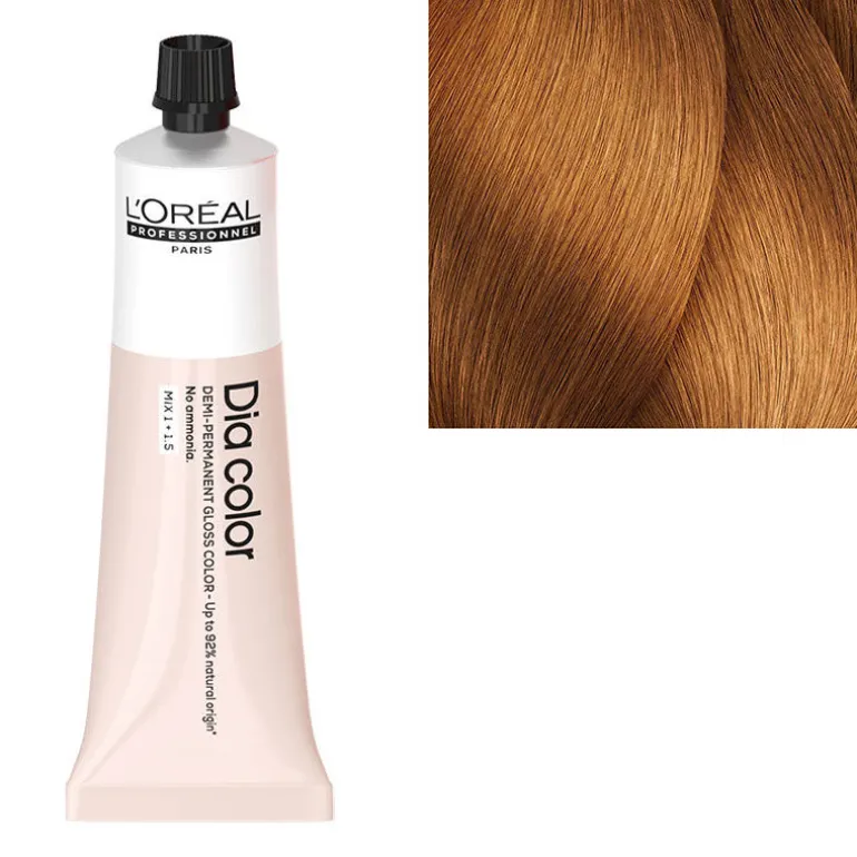 Coloration ton sur ton Dia Color 8.34 blond clair doré cuivré