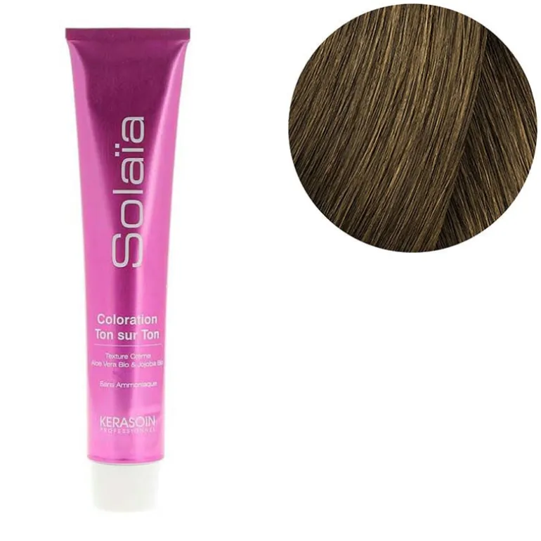 Coloration ton sur ton Solaïa 6.3 blond foncé doré