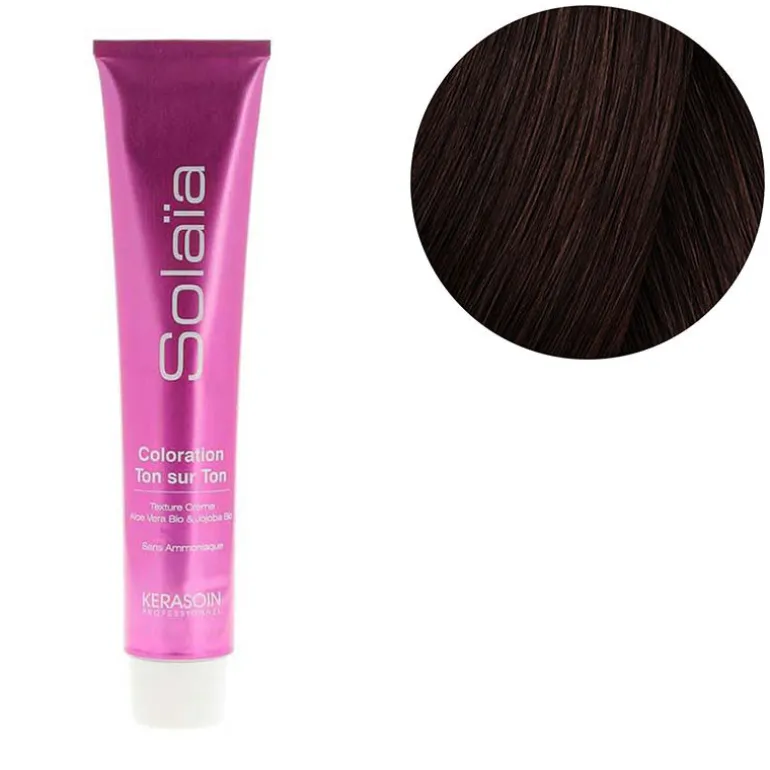Coloration ton sur ton Solaïa 4.77 châtain marron intense