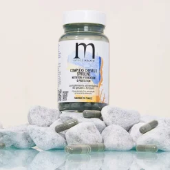 Complément alimentaire complexe spiruline cheveux secs cure 3 mois