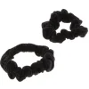 Duo de chouchous brillants noir pailleté