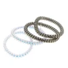 Elastiques scoubidou fins gris et opalescent