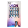 Faux ongle effet chrome moon