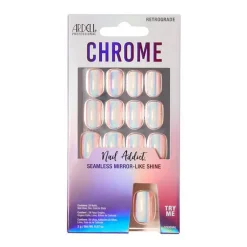 Faux ongle effet chrome retrograde
