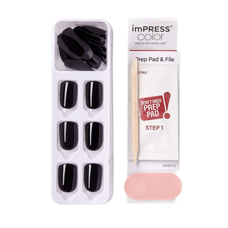Faux ongles impress color all black