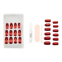 Faux ongles Nail Addict metallic red