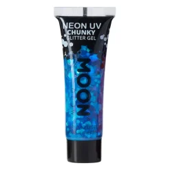 Gel néon à grosses paillettes Moon Glow bleu