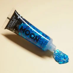 Gel néon à grosses paillettes Moon Glow bleu