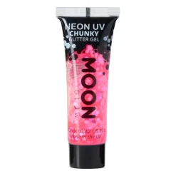 Gel néon à grosses paillettes Moon Glow rose vif
