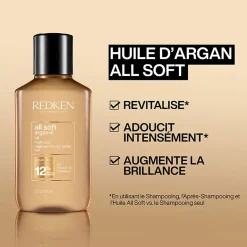 Huile d'argan pour cheveux secs et sensibilisés All Soft