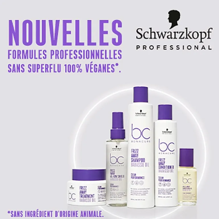 Huile lissante pour cheveux indisciplinés BC Frizz Away