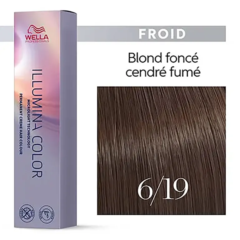 Illumina color 6/19 blond foncé cendré fumé