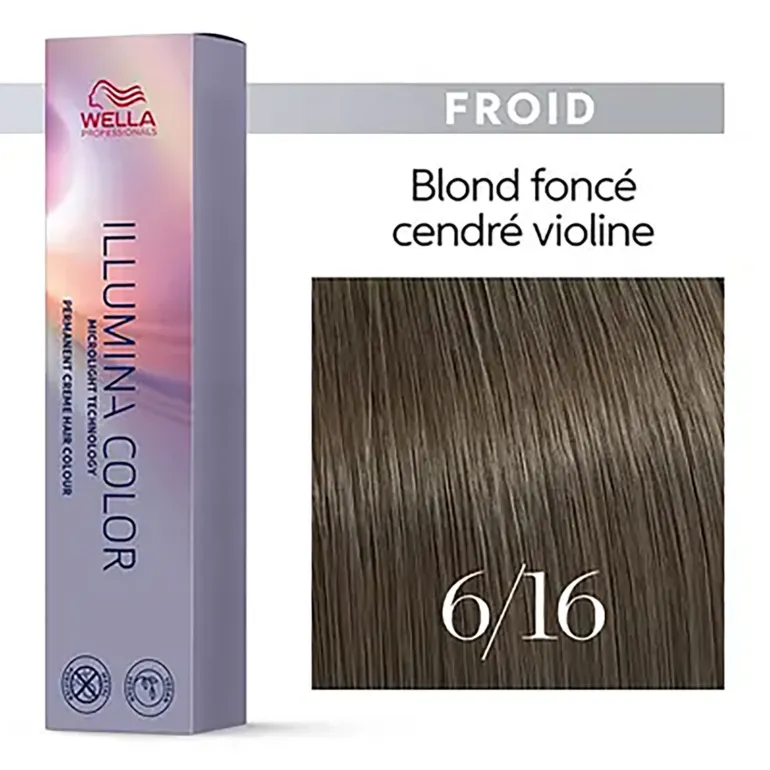 Illumina color 6/16 blond foncé cendré violet