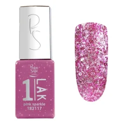 1-LAK vernis semi-permanent 3 en 1 pink sparkle