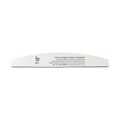 Lime à ongles 2 faces lavable demi-lune 180/180 blanc, pour ongles naturels